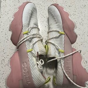 Sorel White and Pink Athletic Shoes